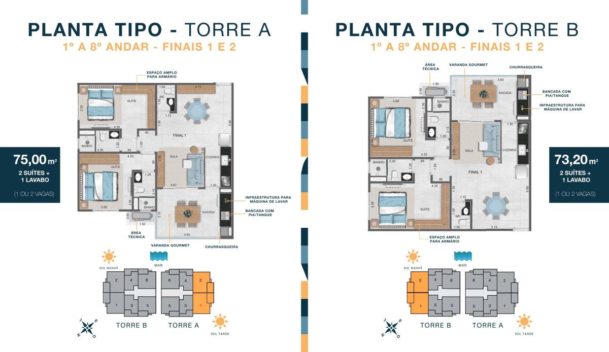 Apartamento à venda com 2 quartos, 75m² - Foto 17